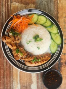 grilled chicken rice plate