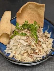 Cabbage salad with chicken